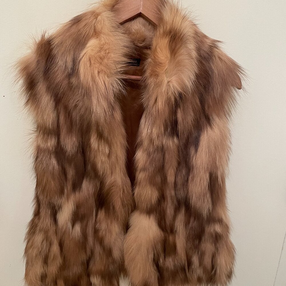 Ramiro Guardiola Spanish designer Genuine Golden Fox Fur Vest